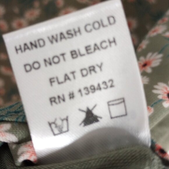 Papermoon for Stitch Fix Ellie Green Floral Mixed Material Blouse - Picture 10 of 10